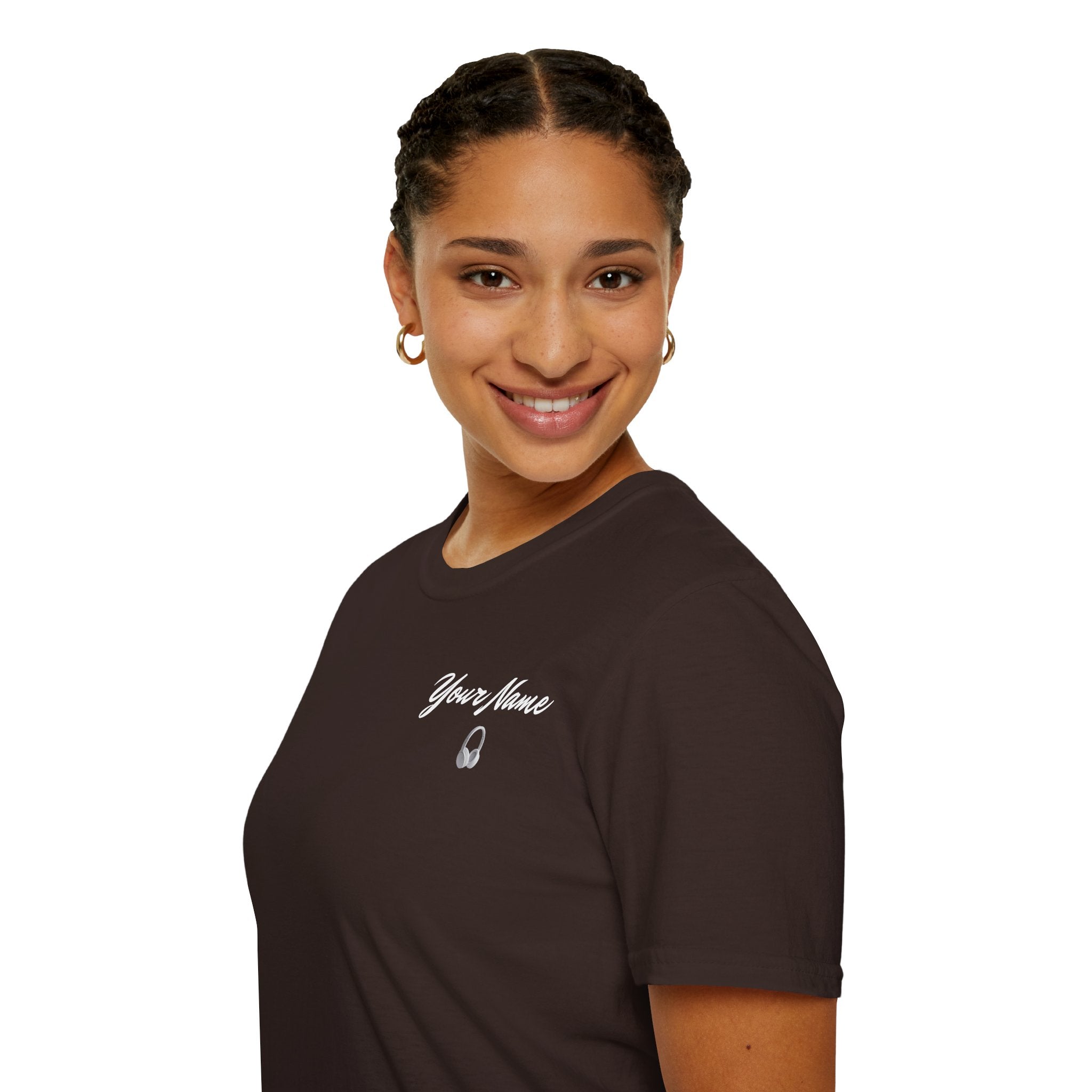 "DJ VAMP" 🎧Personalized Logo Tee – Bold, Loud, and Made to Move - QR